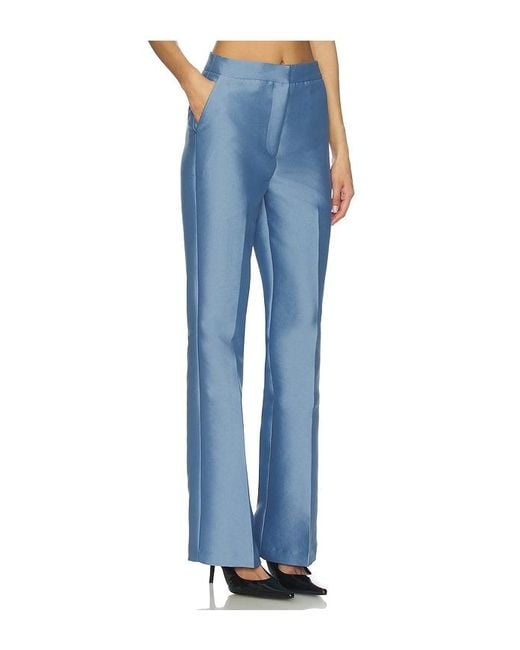 ALIGNE Blue Figaro Satin Trouser