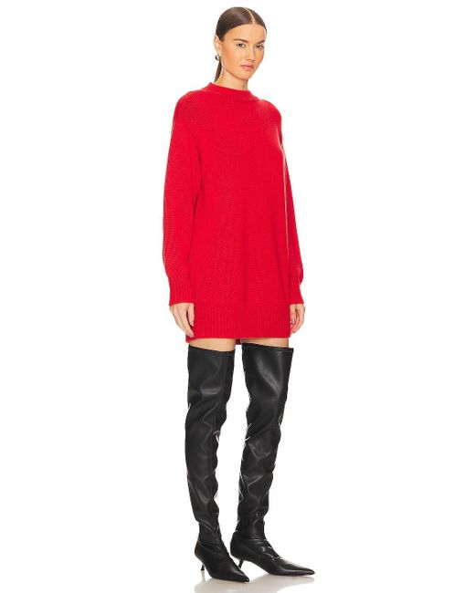 L'academie Manal Sweater Dress Red