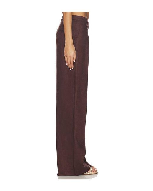Bardot Brown Geordy Hipster Linen Pant