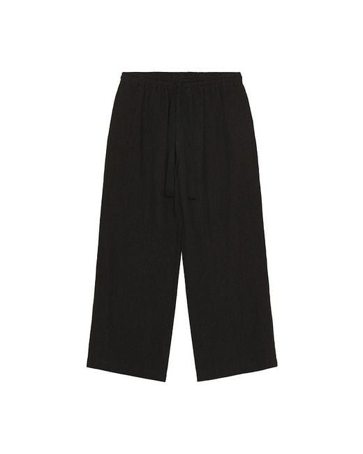 Commas Black Wide Leg Linen Trousers for men