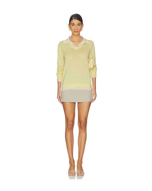 Rag & Bone Yellow Anne Long Sleeve Layered Polo
