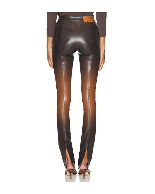 Gcds Gray Zippers Faded Faux Leather Skinny Pant