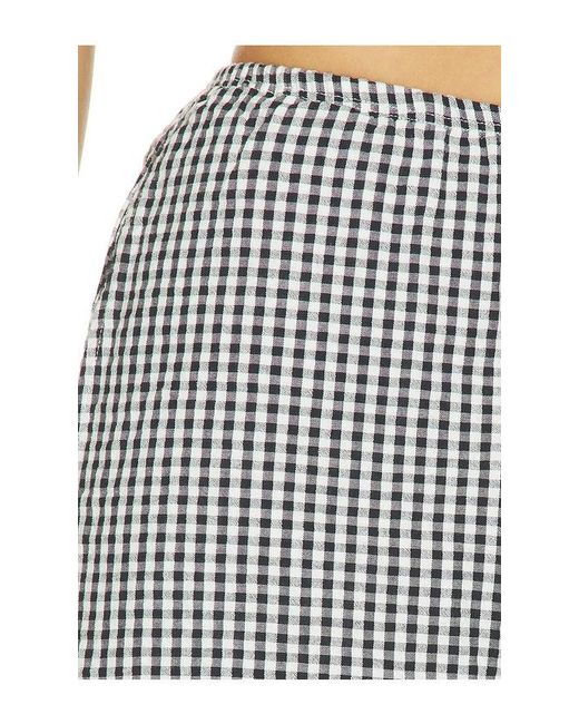 DONNI. Blue X Revolve The Cotton Gingham Stripe Tap Short