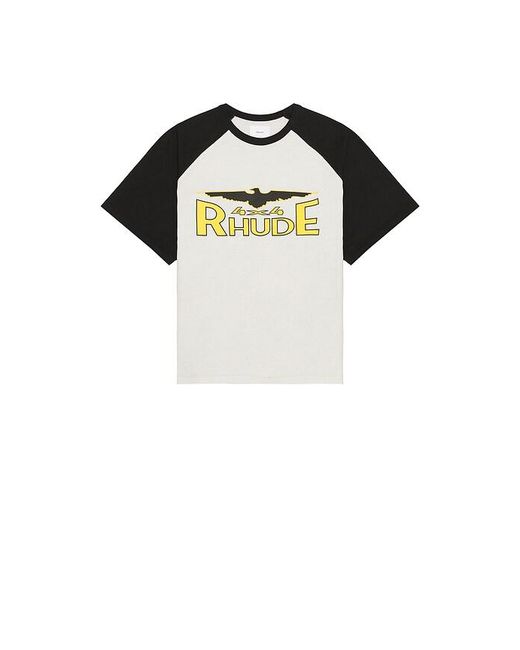 Rhude Black 4X4 Spirit Raglan Tee for men