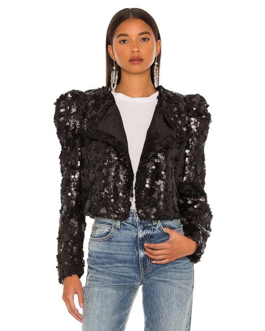 Blank NYC Synthetic Sequin Puff Sleeve 