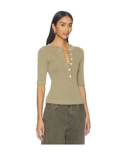 Citizens of Humanity Multicolor Nali Short Sleeve Henley Top