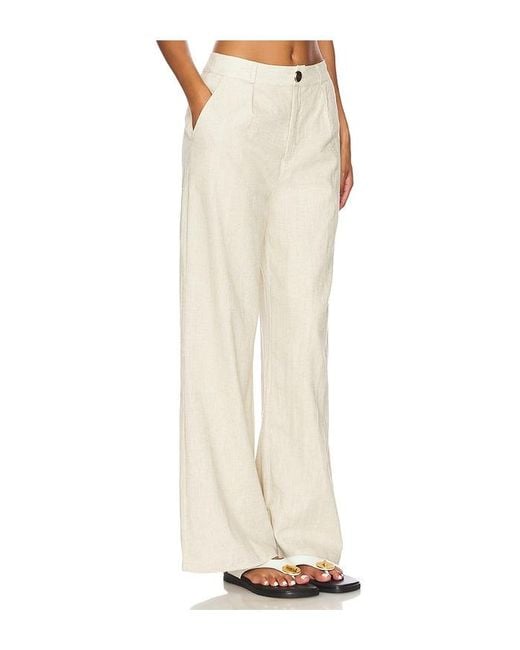 SNDY'S White Hale Linen Pants