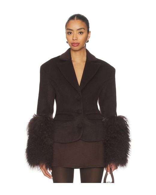 OW Collection Black Frances Wool Blazer