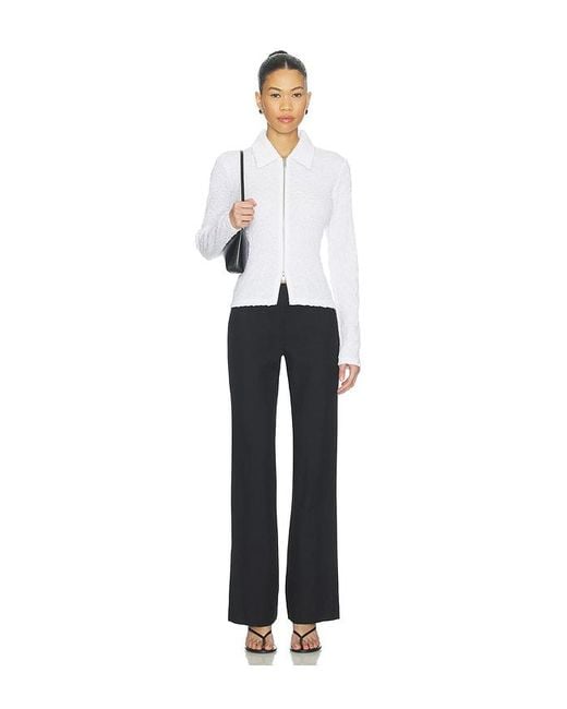 Samsøe & Samsøe White Sadaisy Zip Blouse