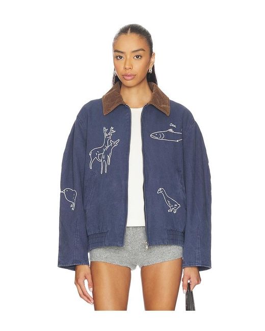 Sea Blue Demi French Workwear Long Sleeve Jacket