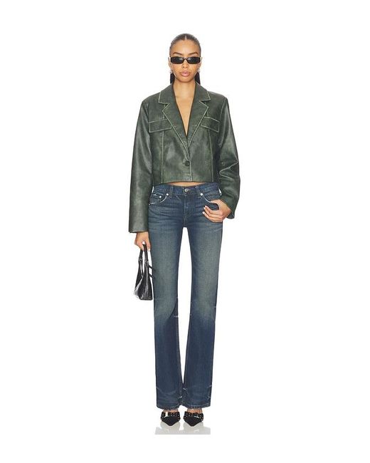 superdown Green Blakely Faux Leather Jacket