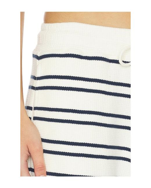 Negative Underwear White Waffle Knit Cropped Pant