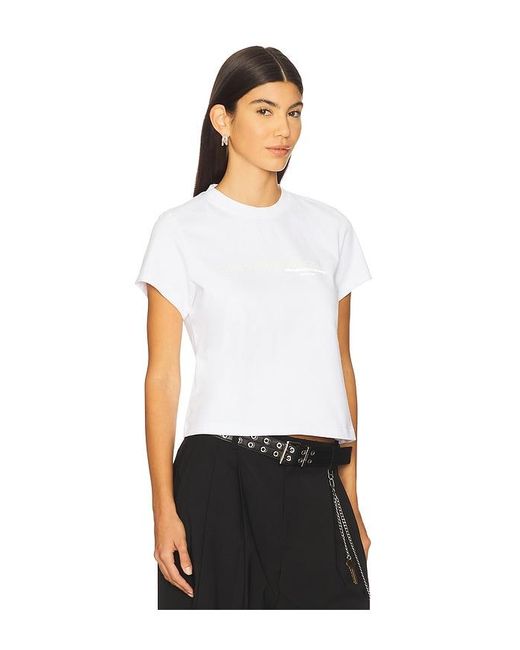 Shrunken Tee En Color Blanco Talla (También En S, Xs) Alexander Wang de color White