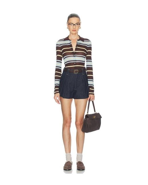 ALIGNE Blue Sue-Ellen Sheet Knitted Shirt