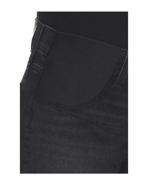 PAIGE Black Anessa Maternity Wide Leg Jeans