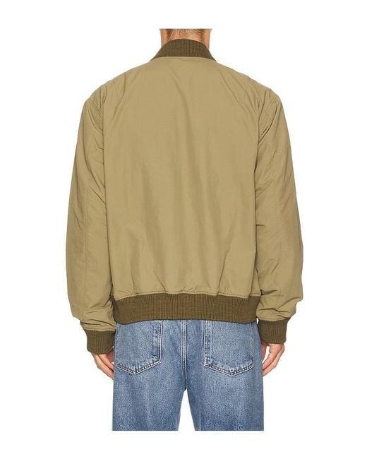 Faherty Brand Blue Military Bomber Jacket for men