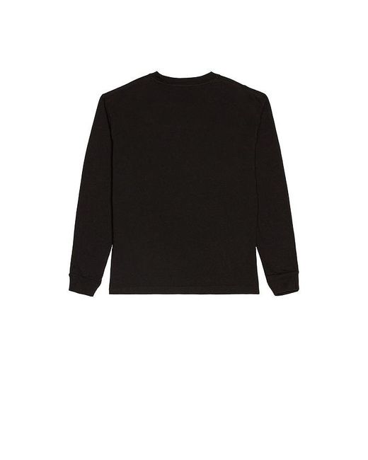 John Elliott Black Long Sleeve University Tee for men