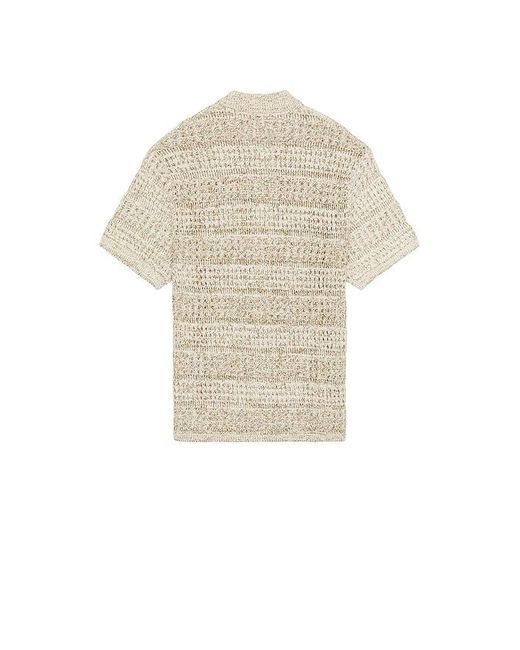 Les Deux White Elvin Structure Knitted Shirt for men