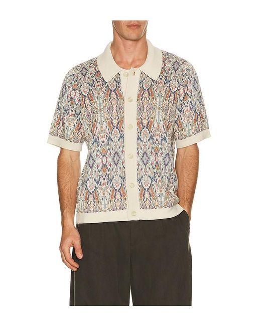Corridor NYC Natural Trance Knit Shirt for men