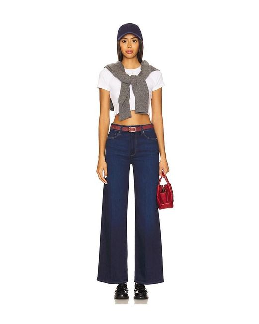 PAIGE Blue Anessa Wide Leg Jeans