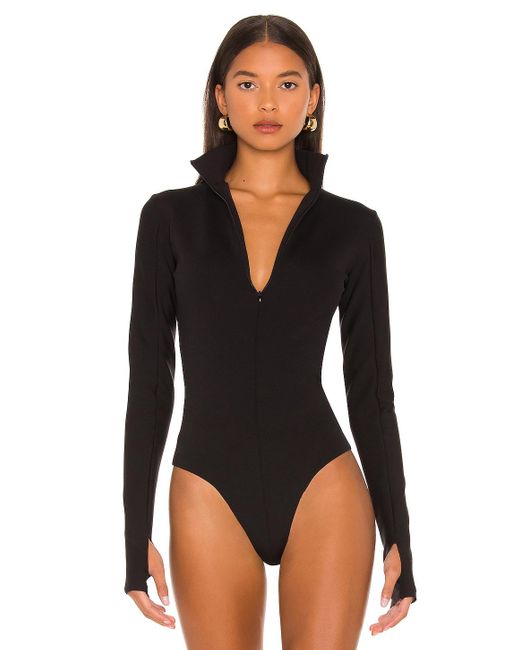 Commando Neoprene Long Sleeve Bodysuit in Black | Lyst UK
