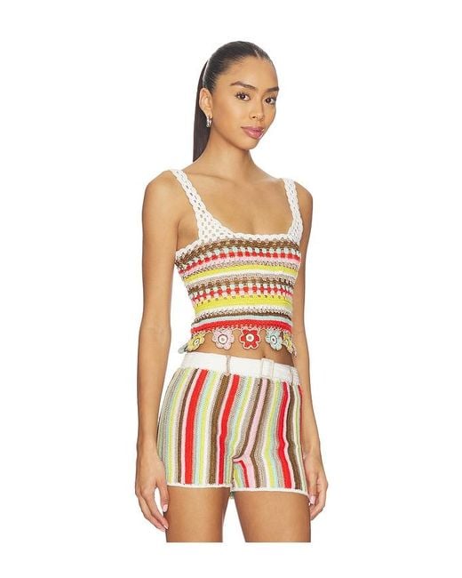 MY BEACHY SIDE Multicolor Noa Hand-Crocheted Top