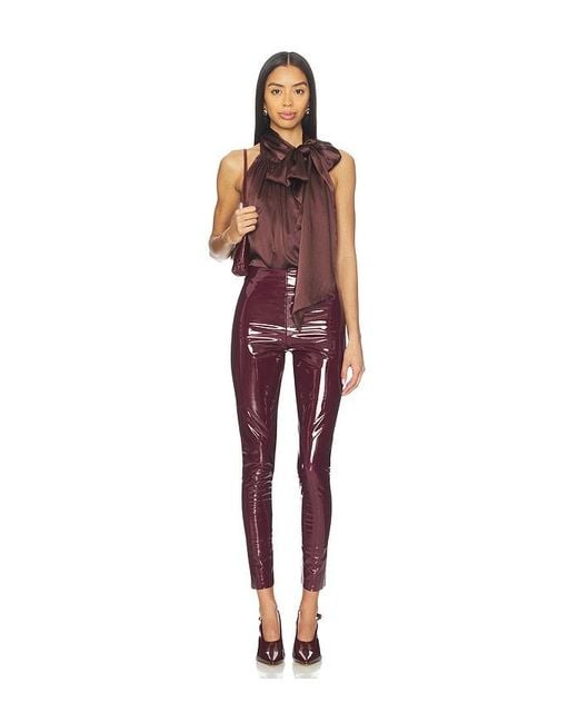 Commando Red Faux Patent Leather Legging