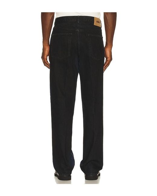 Obey Black Classic Baggy Spray Jeans for men