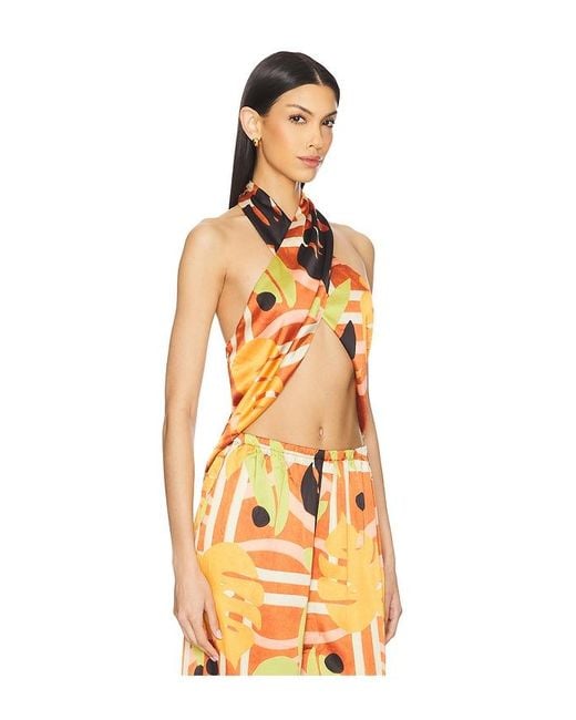 Seven Wonders Orange Sachi Top