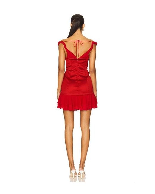 MAJORELLE Red Tia Mini Dress