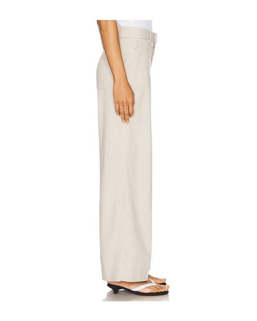 Spanx White Stretch Twill Wide Leg Pant