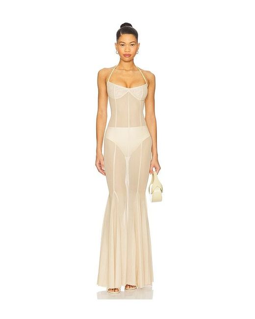AMOR MIA Natural Siren Maxi Dress