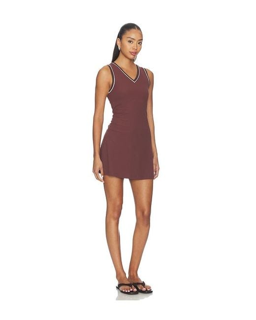 Varley Red Kalani V-Neck Dress