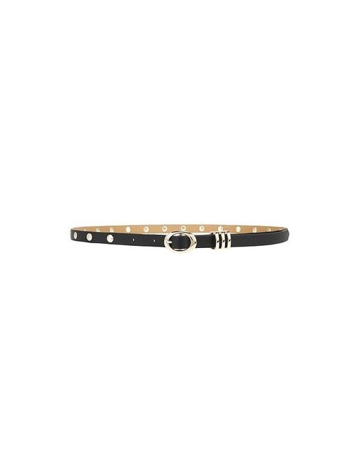 Ettika Black Classic Studded Skinny Belt