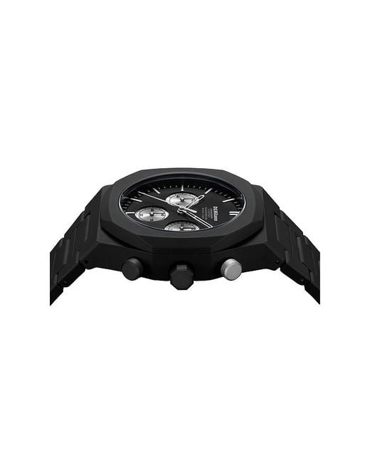 D1 Milano Black Polychrono 40.5Mm Watch for men