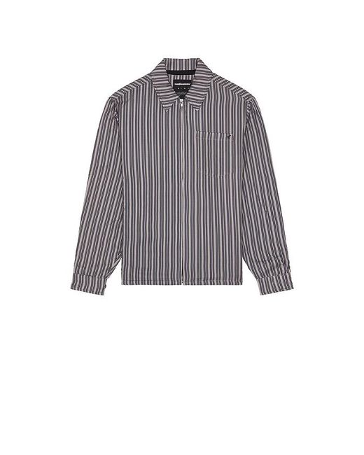 The Hundreds Gray Padded Long Sleeve Woven Shirt for men