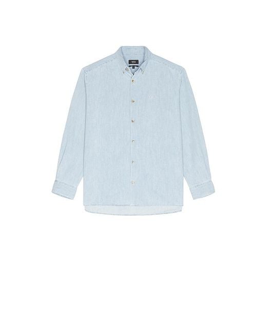 メンズ A.P.C. Chemise Mathias シャツ Blue