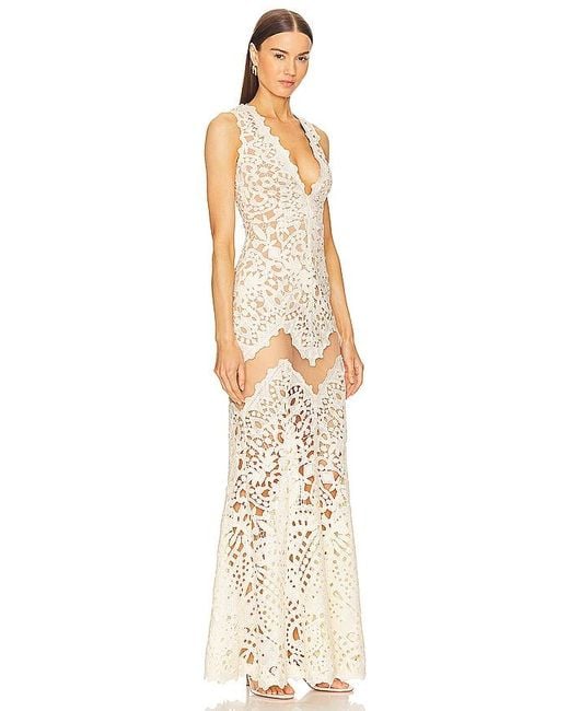 Michael Costello Natural X Revolve Guiliana Gown