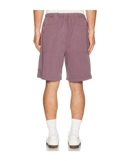 KAPPY DESIGN Purple Two Tuck Wide Half Pants for men
