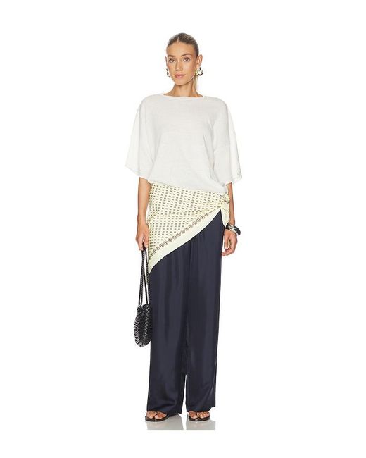 Rohe Blue Wide Leg Silk Trousers
