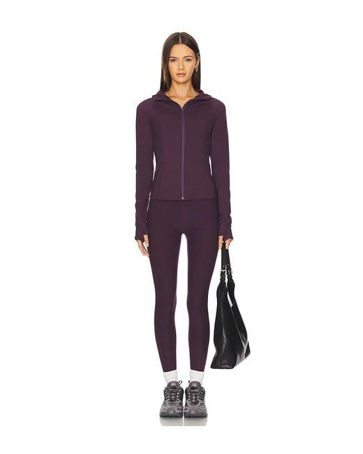 Beyond Yoga Purple Zip Front Hooded Jacket