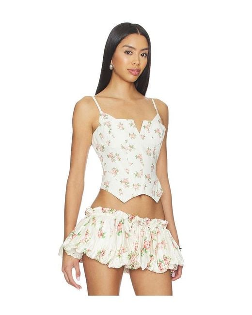 YUHAN WANG White Bustier Top