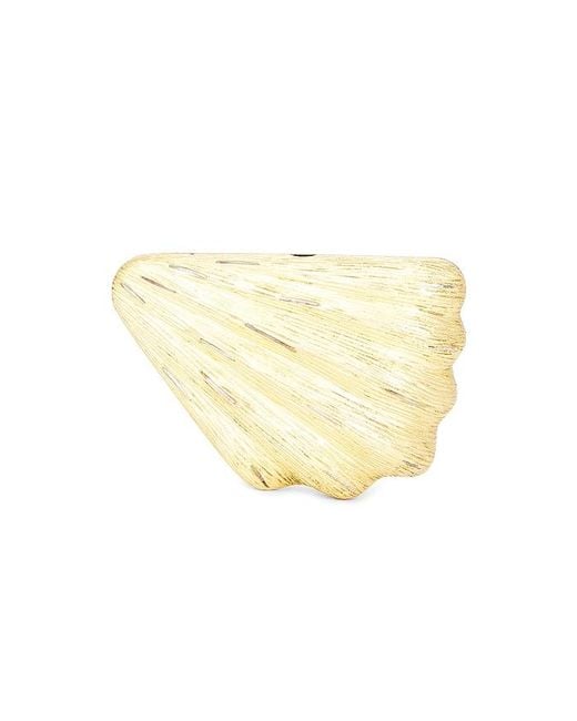 Emm Kuo White Saline Fan Shaped Evening Clutch