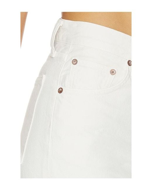 Agolde White Kick It Boot Ankle Jeans