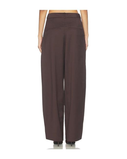 Remain Brown Cocoon Suiting Pants With Pleats