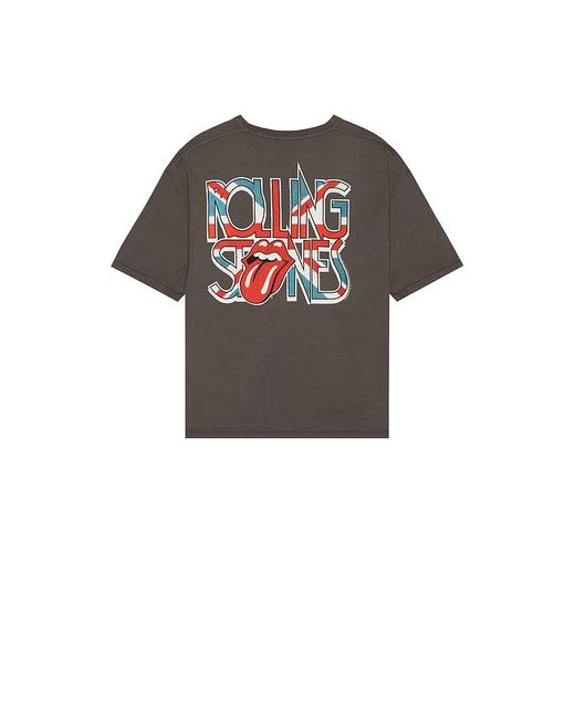Junk Food Red Rolling Stones Uk Flag Oversized Tee for men