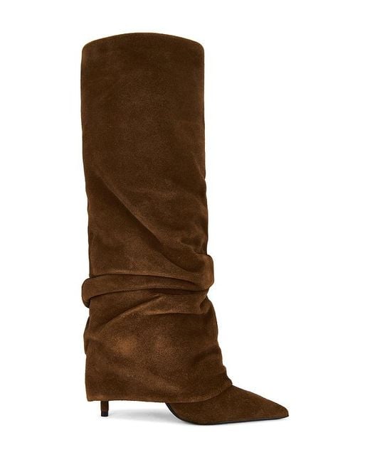 SCHUTZ SHOES Brown Mikki Up Cloak Boot