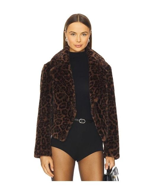 MILLY Black Arya Faux Fur Jacket
