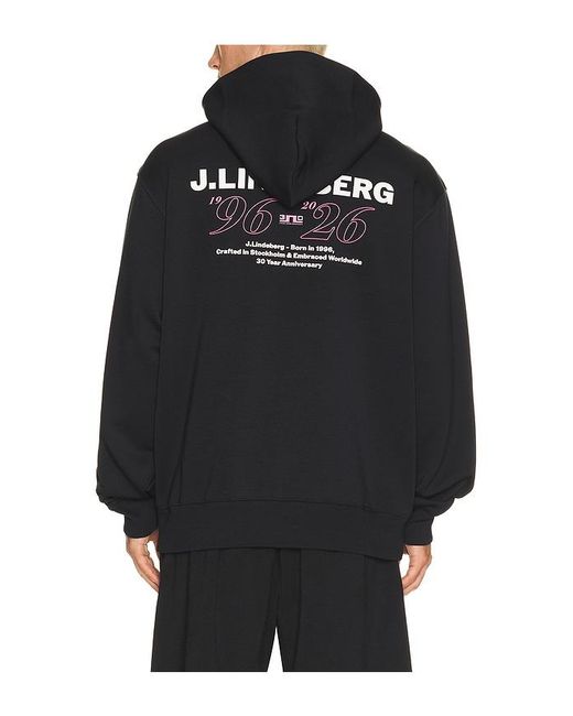 J.Lindeberg Black 30Y Callan Hoodie