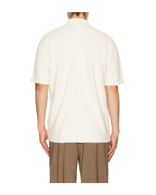 Rag & Bone White Zuma Ottoman Camp Shirt for men